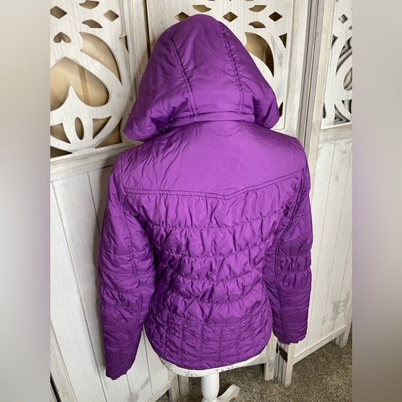 Prana Puffer Jacket Womens Small Purple Full Zip Long Sleeve Outdoor Coat - Picture 7 of 8